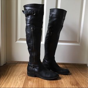 Steve Madden OTK black leather boots